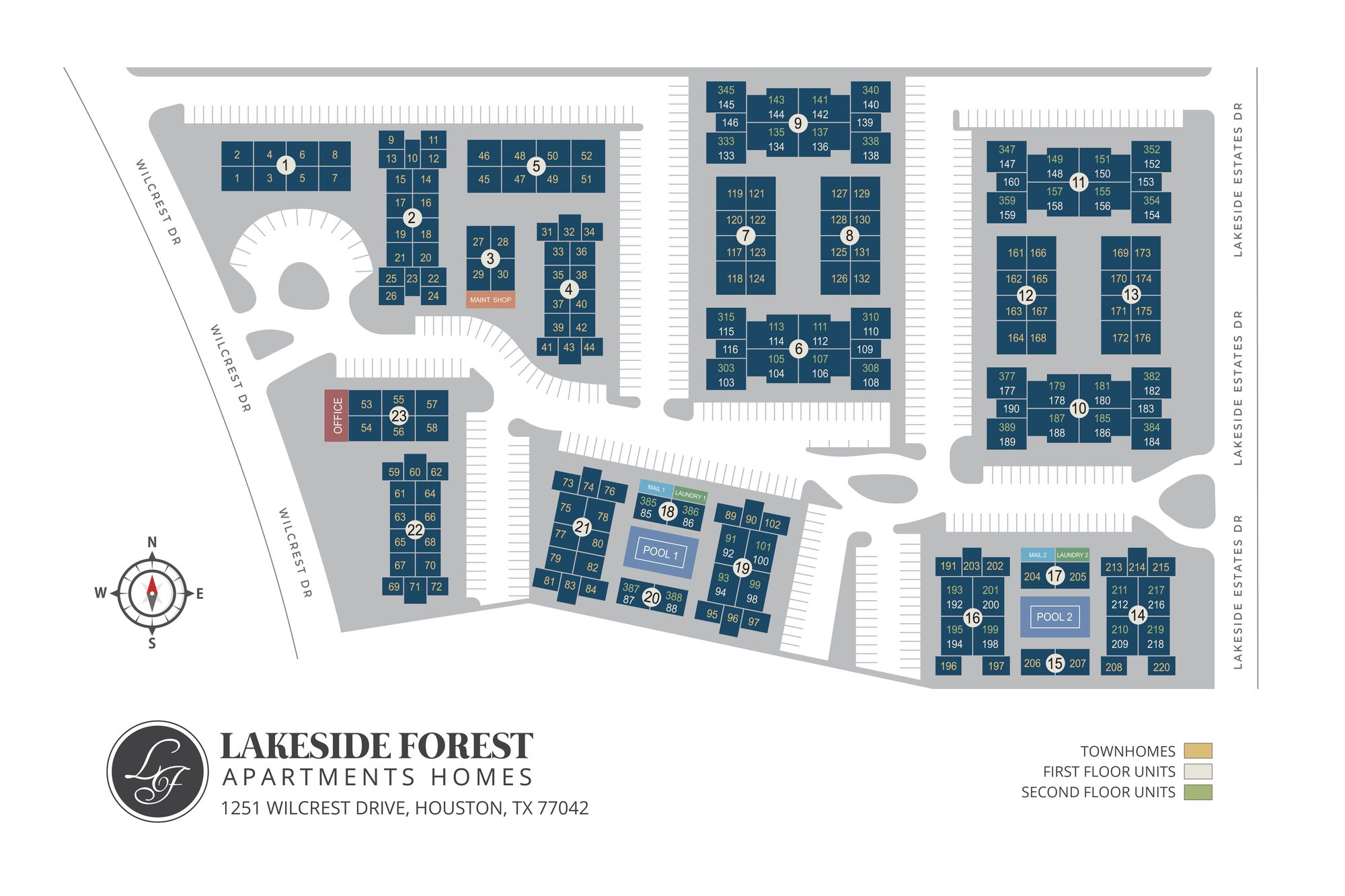 Community site map — Lakeside Forest